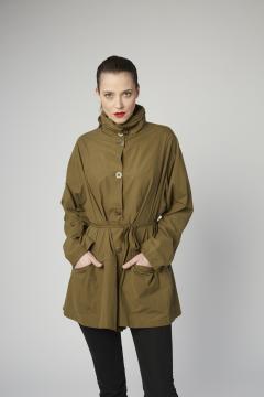 Photo de l'article Bise Kaki – Trench imperméable mi-cuisse & ceinture ajustée, esprit nature