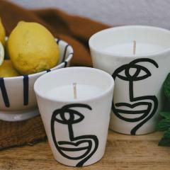 Bougie fleurissante à la fleur d’oranger • Cadeau bien-être fait main • Original et apaisant • Surprise végétale à l’intérieur / Bloemkaars met oranjebloesem geur • Handgemaakt wellnesscadeau • Verrassing binnenin / Blooming orange blossom candle • Handmade relaxing gift • With green surprise inside