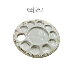 Palette d’aquarelle artisanale en céramique – slow art made in Belgium / Handgemaakte keramische aquarelpalet – lokaal en artistiek / Handmade ceramic watercolor palette – slow art made in Belgium