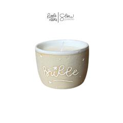 Bougie dans petit pot message BRILLE – objet décoratif et bien-être / Kaars in potje met BRILLE – decoratief en rustgevend / Candle in BRILLE pot – soothing and decorative gift