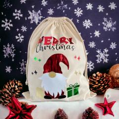 Hotte du Père Noël personnalisable – surprise magique à glisser au pied du sapin / Gepersonaliseerde kerstzak – magische verrassing onder de boom / Personalized Santa gift sack – magical surprise under the tree. C'est ki kikou