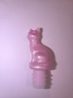 Bouchon bouteille rose chat – accessoire déco mignon pour vos bouteilles / Roze kat flesstop – schattige flesdecoratie / Pink cat bottle stopper – cute & creative bottle gift idea