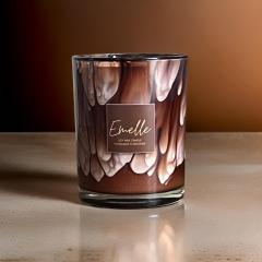 Bougie artisanale parfum d’automne – grand modèle élégant à offrir à Noël ou en fin d’année / Ambachtelijke herfstkaars groot formaat – stijlvol cadeau voor onder de kerstboom / Large handmade autumn-scented candle – elegant Christmas gift idea