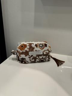 Petite trousse automne – couleurs chaleureuses, tissu chiné, pièce exclusive / Kleine herfstetui – warme tinten, unieke vintage stof, handgemaakt / Autumn pouch – warm shades, vintage fabric, exclusive handmade item