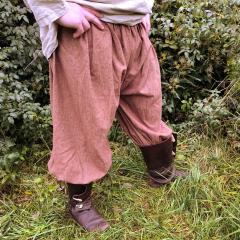 Pantalon vieux rose médiéval – coupe ample, tissu doux, création originale / Oudroze middeleeuwse broek – los model, zacht en uniek ontwerp / Dusty pink medieval pants – soft fabric, original wide-cut design