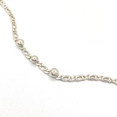 Bracelet tressé en argent rhodié, design masculin chic et sobre / Gevlochten armband in gerhodineerd zilver, stijlvolle mannelijke look / Braided rhodium silver bracelet, chic and minimalist masculine design