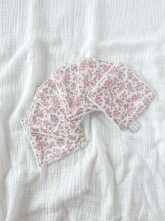 Photo de l'article Lingette démaquillante lavable motif fleuri lilas