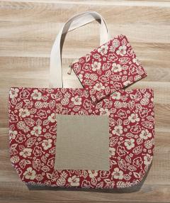 Cabas et trousse artisanale – motif ananas fun et coloré / Tas en etui met ananasmotief – vrolijk en uniek / Fun pineapple bag & pouch – handmade Belgian gift idea