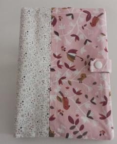 Protège carnet de santé animaux forêt rose personnalisé / Roze boekje met bosdiertjes, gepersonaliseerd / Custom pink forest animals health book cover