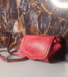 Sac à main en cuir rose upcyclé, modèle Lauranne, pièce unique artisanale / Handtas van gerecycleerd roze leer, model Lauranne, uniek ambachtelijk stuk / Upcycled pink leather handbag, Lauranne model, unique handmade piece