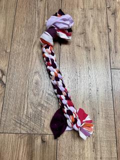 Nœud d’Évy taille moyenne, jouet artisanal solide pour chien heureux, cadeau à offrir / Évy-knoop middelgroot, stevig handgemaakt speelgoed voor gelukkige honden, cadeau om te geven / Medium Évy knot, sturdy handmade toy for happy dogs, gift to offer