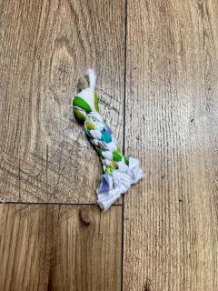 Mini corde vert & turquoise – jouet lavable pour chiots ou très petits chiens énergiques / Mini groen & turquoise touw – wasbaar speeltje voor puppy’s of zeer kleine energieke honden / Mini green & turquoise rope – washable toy for puppies or very small energetic dogs