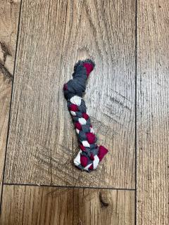 Mini corde rose & noire – jouet artisanal lavable pour très petit chien ou chiot / Mini roze & zwart touw – handgemaakt wasbaar speeltje voor zeer kleine hond of puppy / Mini pink & black rope – handmade washable toy for very small dog or puppy