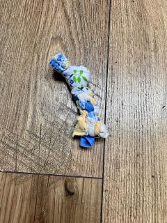Mini corde bleue & blanche – jouet artisanal lavable pour Yorkshire ou bichon / Mini blauw & wit touw – handgemaakt wasbaar speeltje voor Yorkshire of Bichon / Mini blue & white rope – handmade washable toy for Yorkshire or Bichon