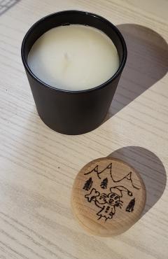 Photo de l'article Boîte à dents en bois pyrogravée – Motif à la montagne