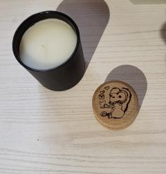 Photo de l'article Boîte à dents en bois pyrogravée – Motif cœur « Avec amour »