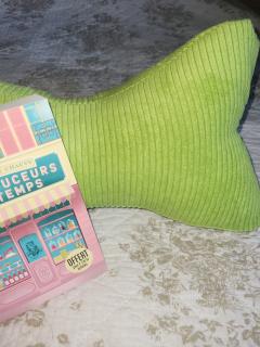 Photo de l'article Coussin de lecture vert pomme