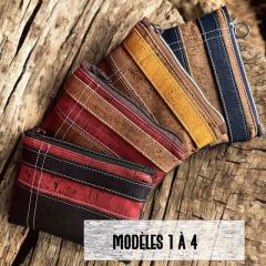 Porte-monnaie Joey en liège naturel – accessoire artisanal belge, élégant, compact et écologique / Joey portemonnee in natuurlijk kurk – Belgisch ambachtelijk accessoire, elegant, compact en ecologisch / Joey coin purse in natural cork – Belgian handmade accessory, elegant, compact and eco-friendly