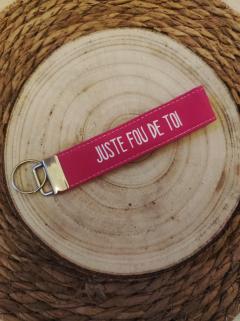 Porte-clés lanière “Juste fou de toi” – création artisanale en coton, pratique et pleine de charme / Sleutelhanger lint “Gewoon gek op jou” – ambachtelijke katoenen creatie, praktisch en charmant / “Just crazy about you” lanyard keyring – handmade cotton creation, practical and charming