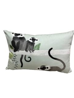 Coussin rectangulaire "Monkey" – esprit jungle pour déco fun / Rechthoekig "Monkey" kussen – jungle sfeer voor een speelse touch / "Monkey" rectangular cushion – playful jungle vibe for modern interiors