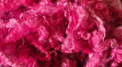 Fibres de laine wensleydale rose fuchsia – effet brillant et naturel / Fuchsia wensleydale vezels – glanzend en natuurlijk effect / Fuchsia wensleydale wool – shiny & natural fiber bundle