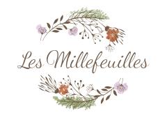Logo Les Millefeuilles, artisan herboriste belge, symbolisant la beauté naturelle, les fleurs locales et le soin éthique. Marque slow cosmétique, bien-être et authenticité. / Logo van Les Millefeuilles, Belgisch merk van natuurlijke verzorging en kruidenthee, symbool van zachtheid en vakmanschap. / Logo of Les Millefeuilles, Belgian artisan herbal brand representing slow, natural and ethical beauty. wimzzi.com