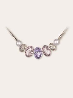Photo de l'article Collier en nacre de cristal et cristal d’Autriche – Harmonia / lavender