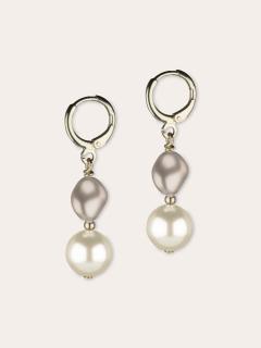 Photo de l'article Boucles d’oreilles en nacre de cristal et goldfilled 14K – Velo di perla / almond