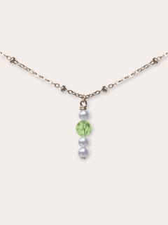 Photo de l'article Péridot – Collier Monile en nacre de cristal et cristal d’Autriche
