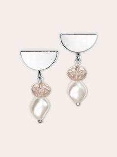 Photo de l'article Boucles d’oreilles en nacre de cristal et cristal d’Autriche – Selena / silk