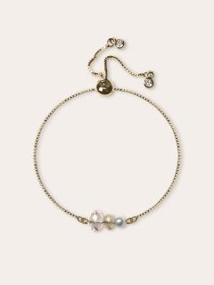 Photo de l'article Bracelet en nacre de cristal et cristal d’Autriche – Harmonia / silk