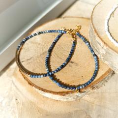 Photo de l'article Sodalite tube en gold filled Bracelet fin