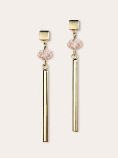Photo de l'article Boucles d’oreilles en cristal d’Autriche et plaqué or 24K et plaqué or – Linea / silk