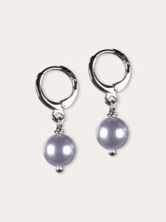 Photo de l'article Boucles d’oreilles en nacre de cristal et acier inoxydable – Modesta / lavender