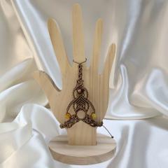 Bracelet de main perles semi-précieuses – Fait main bohème chic / Hand bracelet with semi-precious stones – Boho chic handmade / Handarmbandje met halfedelstenen – Boho chic handgemaakt