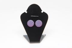 Boucles d’oreilles mauves métallisées – clous chic et originaux / Metallic paarse oorstekers – stijlvol en apart / Mauve metallic stud earrings – stylish and unique look