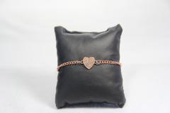 Bracelet cœur rose doré – bijou fantaisie chic, cadeau lumineux / Gouden armband met roze hart – elegant fantasiejuweel / Rose gold heart bracelet – chic and shiny fantasy jewelry gift