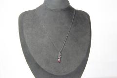 Collier argenté avec pendentif zircon rose – idée cadeau douce et raffinée / Zilveren ketting met roze zirkonia – vrouwelijk en elegant / Silver necklace with pink zircon – soft and elegant gift
