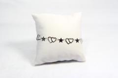 Bracelet de cheville en acier inox avec cœur et étoile – bijou porte-bonheur à offrir / Enkelbandje met hartje en ster – geluksbrenger cadeau / Ankle bracelet with heart and star – lucky charm gift