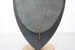 Collier doré zircons multicolores 45 cm – bijou artisanal lumineux en acier inoxydable, cadeau élégant / Gouden ketting met meerkleurige zirkoonstenen 45 cm – handgemaakt juweel in roestvrij staal, stijlvol geschenk / Gold necklace with multicolour zircons 45 cm – handmade jewellery in stainless steel, elegant gift