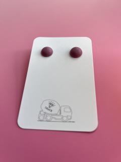 Photo de l'article Boucles d’oreilles béton coloré rose – féminines et légères