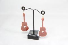 Boucles d'oreilles dorées guitare – idée cadeau originale / Gouden gitaar oorbellen – origineel cadeau / Gold guitar earrings – original gift idea