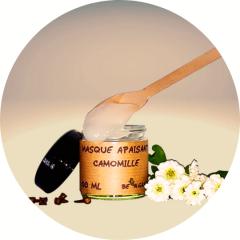 Masque visage apaisant à la camomille, soin naturel relaxant Be-N-Green pour peau douce et hydratée, idée cadeau bien-être cocooning / Kalmerend gezichtsmasker met kamille, natuurlijke verzorging Be-N-Green voor zachte en gehydrateerde huid, ideaal wellnessgeschenk / Soothing chamomile face mask, natural relaxing care by Be-N-Green for soft hydrated skin, perfect wellness gift idea