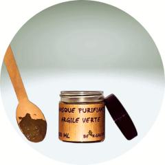 Masque purifiant à l’argile verte, soin artisanal Be-N-Green pour nettoyer, détoxifier et illuminer la peau, cadeau beauté naturel / Reinigend gezichtsmasker met groene klei, handgemaakte Be-N-Green verzorging voor detox en stralende huid, eco beauty geschenk / Purifying green clay face mask, handmade Be-N-Green care for detox, cleansing and glowing skin, eco-friendly beauty gift