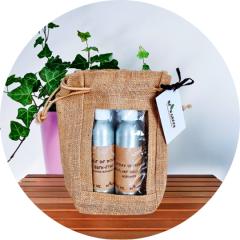 Coffret Be-N-Green Vibration Positif en trousse réutilisable, ensemble de soins revitalisants, cadeau bien-être artisanal pour énergie positive / Be-N-Green verzorgingsbox Vibration Positief in herbruikbare pouch, revitaliserende verzorging, handgemaakt wellnessgeschenk / Be-N-Green Vibration Positive care box in reusable pouch, revitalizing natural skincare, handmade wellness gift