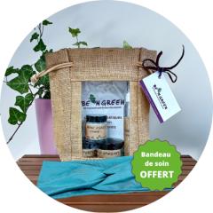 Be-N-Green Moment Sublim’ Éclat – coffret naturel éclat du visage avec bandeau, parfait cadeau bien-être / Be-N-Green Sublim’ Glow set – natuurlijke verzorging met haarband, eco cadeau / Be-N-Green Sublim’ Glow skincare box – organic face care with headband, wellness gift idea