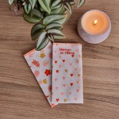 Duo de mouchoirs en tissu Koshi – création artisanale, cadeau durable et original pour la fête des mères / Duo stoffen zakdoeken Koshi – handgemaakt en duurzaam, ideaal moederdaggeschenk / Koshi fabric handkerchief set – handmade eco-friendly gift, sustainable and thoughtful idea for Mother’s Day