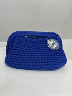 Photo de l'article Clutch bag bleu marine – Élégant sac crochet multi-usage