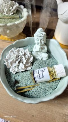 Kit M bien-être menthe – savon naturel, infusion artisanale, galet parfumé et textile / Medium geschenkdoos met muntthee, natuurlijke zeep en geursteen / Medium mint wellness kit with tea, soap, scented stone and linen