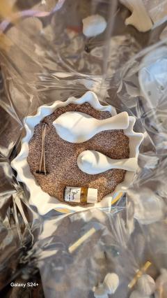 Kit L version bol drapé – savon, tisane, textile et accessoires bien-être / Geschenkset L met geplooide kom en wellnessproducten / Large kit with draped bowl, soap, infusion and care items